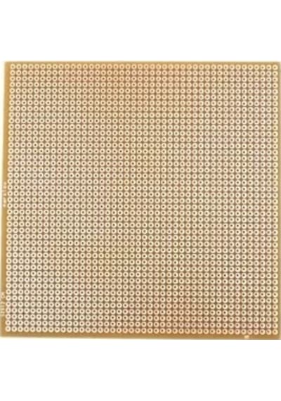 100x100mm Delikli Bakır Plaket Tek Tarflı Devre Kartı 10x10