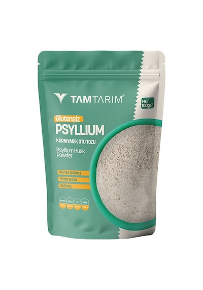 Tam Tarım Glutensiz Psyllium Karnıyarık Otu Tozu 100 G