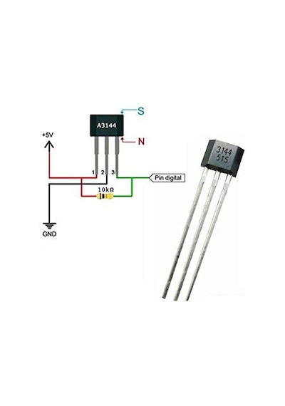 3144 Dijital Manyetik Alan Algılama Sensörü Mıknatıs Açı Motor Kontrol A3144 A3144e Oh3144 Y3144