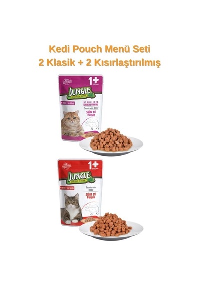Pawleno Kedi Pouch Menü Seti 4 Parça