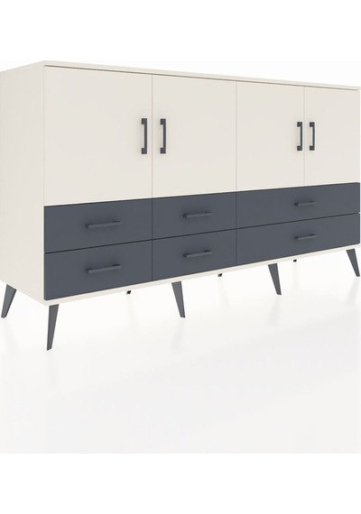 Hyperion Konsol 6 Raflı 6 Çekmeceli 4 Kapaklı 176x44x99 Aytaşı-ay Aytaşı-aytaşı/antrasit Hyperion Konsol 6 Raflı 6 Çekmeceli 4 Kapaklı 176x44x99 Aytaşı-ay Aytaşı-aytaşı/antrasit