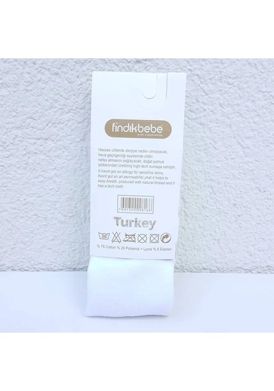 Bebegen Beyaz Bebek Külotlu Çorap Çok Renkli