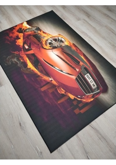 Foto Baskılı Halı Artist Halı Ateş 120X180 Cm Çok Renkli