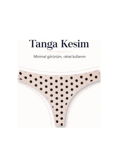 Sebatingo Kadın Tanga Pamuklu Çok Renkli 7 Li Paket Çok Renkli96