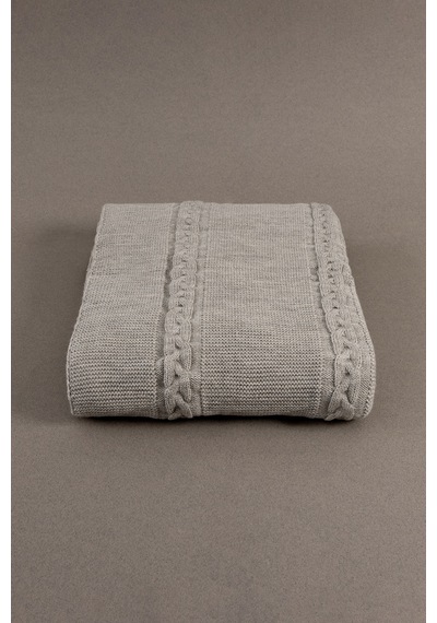 Trenza Vizon Çift Kişilik Battaniye 200x220 15035 Vizon