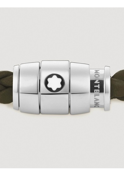 Montblanc Büyük Soft Haki Deri Bileklik 136005 Haki