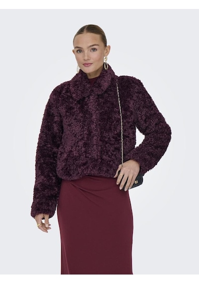 Only Onlgınny Short Teddy Jacket Otw Kadın Kısa Teddy Mont - Sıcak Ve Şık Mor