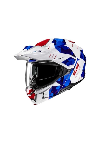 Hjc İ80 Rokı Mc21 Çene Açılır Kask Beyaz Mavi Siyah