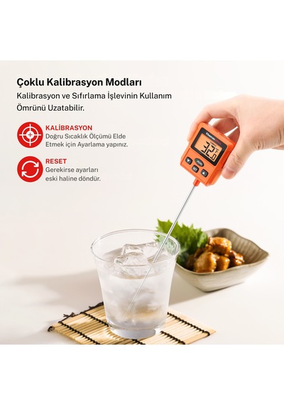 Thermopro Tp511 Uzun Problu Programlanabilir Alarmlı Geniş Ekranlı Pişirme Termometresi