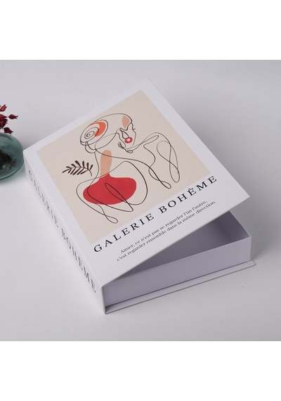 Bak Gel Al Kitap Görünümlü Dekoratif Kutu, Iskandinav Tarzı , Minimalist Saklama Kutusu Galeria Boheme - Bgakıtapbohem001