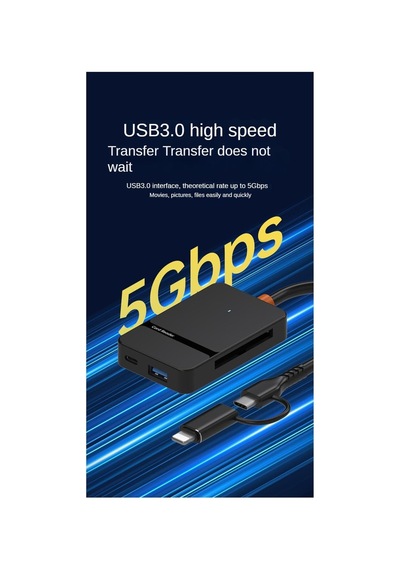 Mt86 8in1 Multi Girişli Cf Kart Okuyucu Mac İphone 15 16 İle Uyumlu Type-c 5gbps Veri Aktarımı