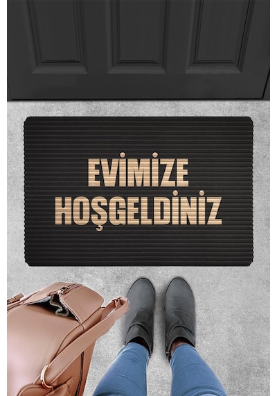 Evaşk Kapı Önü Paspası Vinil Kaymaz Tabanlı 40 X 60 Uvrub091
