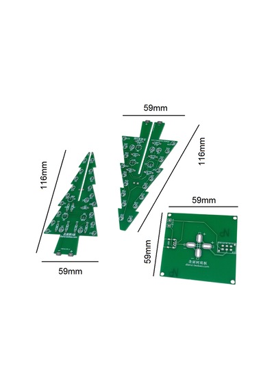 Dc 5v Yanıp Sönen Rgb Led 3d Noel Yılbaşı Çam Ağacı Kendin Yap Hobi Devresi Dıy Lehimleme Kiti Demonte Montesiz