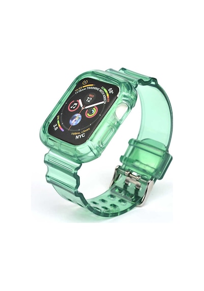 Ekılıf - Apple Uyumlu  Watch 40mm - Kordon Silikon Kordon Krd-27 - Sarı