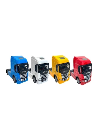 Işıklı Sesli Pilli Çek Bırak Metal Oyuncak Iveco Tır Sarı
