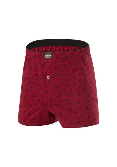 Erdem Erkek Penye Karışık Desenli Boxer 1400 - 3 Adet 001