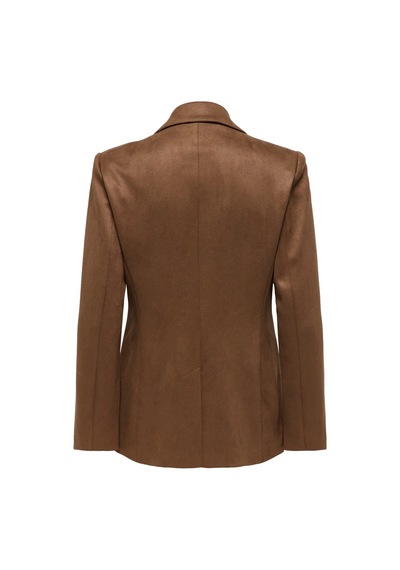 Only Onladdi L/s Suni Süet Kadın Blazer Ceket 15374893 Kahverengi