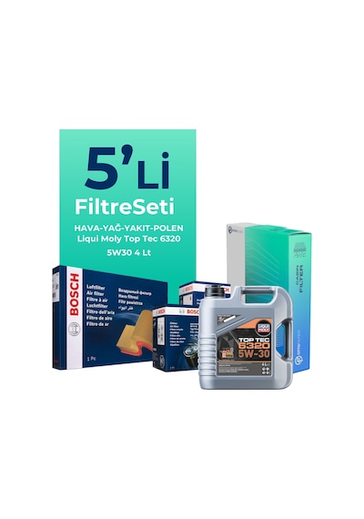 Peugeot 301 1.5 Dizel Filtre Bakım Seti Liqui Moly Motor Yağlı 2017-2024 5 Li 8200BKMFLSHNGFL18065