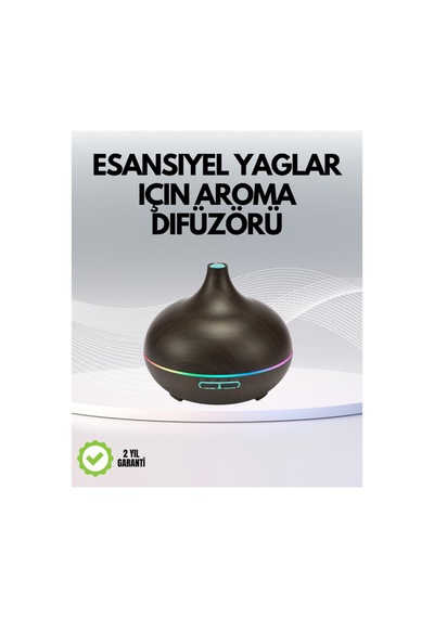 7 Renk Işıklı Ultrasonik Hava Difüzörü Sessiz Ve Güvenli Kullanım Belirtilmemiş