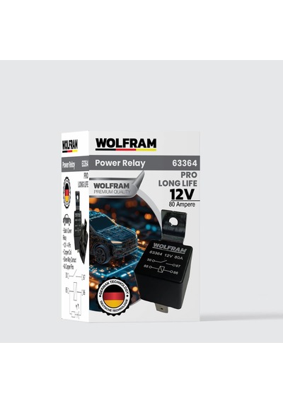 Wolfram 12 Volt 80 Amper Çift Platinli Güç Rölesi - 10 Adet