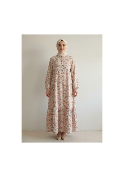 Tenfısı Woman Wear Çiçek Desenli Hakim Yaka Önü Düğmeli Volanlı Uzun Elbise Çok Renkli - 889556865 Çok Renkli Tenfısı Woman Wear Çiçek Desenli Hakim Yaka Önü Düğmeli Volanlı Uzun Elbise Çok Renkli - 889556865 Çok Renkli