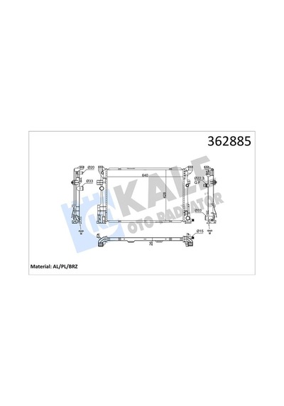 Kale 362885 Motor Su Radyatörü - Mercedes A-class 2012-2014 A 180 Cdi Dizel Otomatik Şanz. 214105db0a - 2465001303 - A2465001303