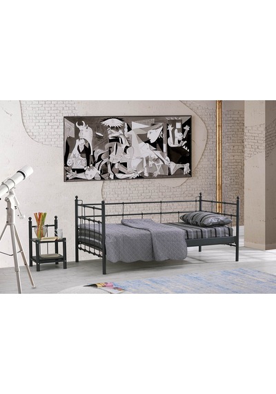 Bedliga Lalas Daybed Ferforje Metal Tek Kişilik Karyola 90X200 (489966383)