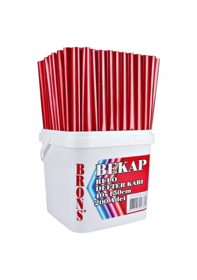 Brons Defter Kabı Rulo 40x150 Cm Kırmızı 200 Adet Br-465