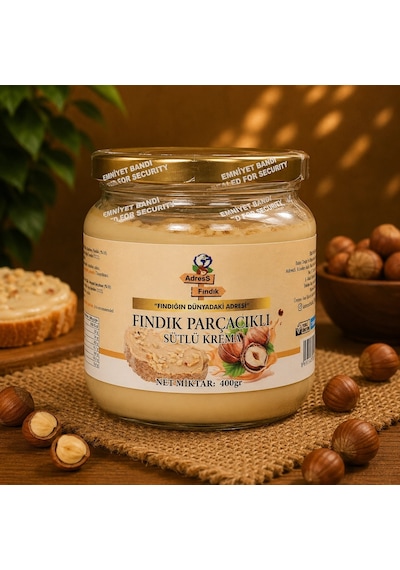 Adress Fındık Fındık Parçacıklı Sütlü Krema 400 G