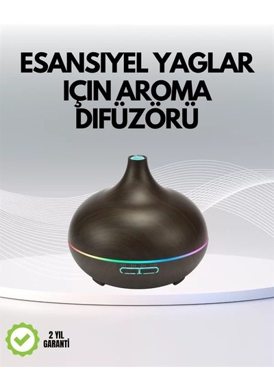 Home 7 Renk Işıklı Ultrasonik Hava Difüzörü Sessiz Ve Güvenli Kullanım