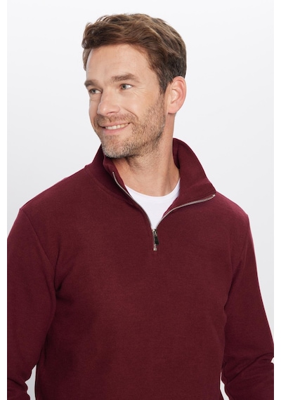 Tudors Unisex Relax Fit Rahat Kesim Pamuklu Yarım Fermuarlı Bordo Dik Yaka Sweatshirt-31977 Bordo Tudors Unisex Relax Fit Rahat Kesim Pamuklu Yarım Fermuarlı Bordo Dik Yaka Sweatshirt-31977 Bordo