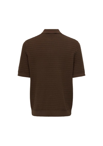 Only & Sons Menu Structure Erkek Kahverengi Polo Tişört 22038171-psl