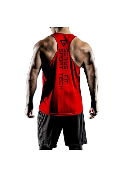 Genius Store Erkek Dry Fit Y-back Gym Fitness Sporcu Atleti Genıus-fıt Kırmızı