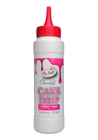 Pembe Cake Drip 250 G Pasta, Kek Ve Tatlı Üzeri Çikolata Kaplama Sosu
