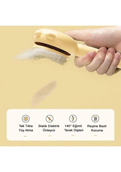 3b Trend Kedi Ve Köpekler İçin Pati Görünümlü Tüy Toplama Tarağı Ergonomik Kolay Temizlenen Fırça