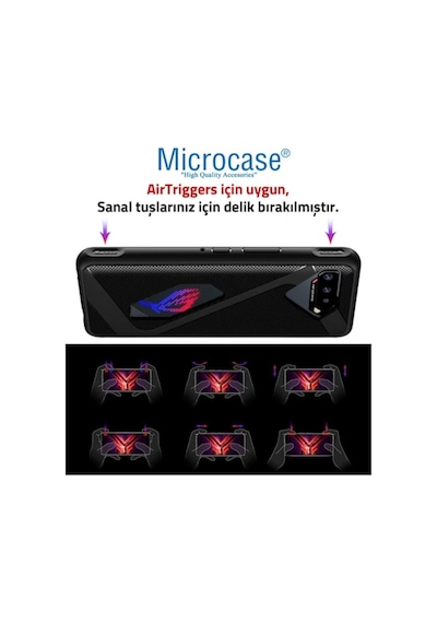 Microcase Asus Rog Phone 5 Pro Airtriggers Uyumlu Gamepad Silikon 538225825