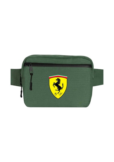 Ferrari Logo Yeşil Bel Çantası
