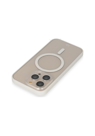 Apple Uyumlu iPhone 14 Pro Kılıf Grand Magneticsafe Kapak Beyaz\