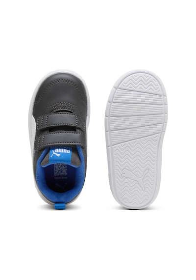 Puma Courtflex V3 V Inf Grı Erkek Çocuk Sneaker Gri-Beyaz