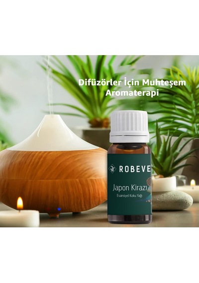 Robeve Japon Kirazı Uçucu Yağ Esansiyel Yağ Uçucu Koku Yağı Hava Nemlendirici Uçucu Yağ Difüzör Esansı 10ML