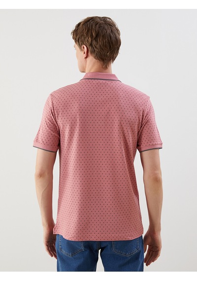 Lcwaıkıkı Classic Pembe Polo Yaka Kısa Kollu Desenli Pike Erkek Tişört