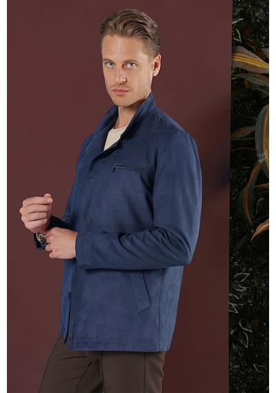 Efor Ka 080 Slim Fit Havacı Mavi Spor Kaban Mavi
