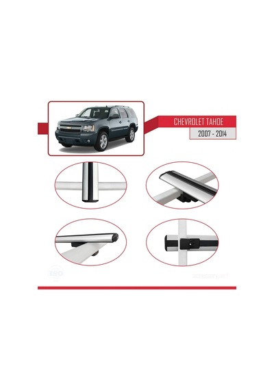 Chevrolet Tahoe 2007-2014 Arası İle Uyumlu Basic Model Ara Atkı Tavan Barı Gri 3 Adet