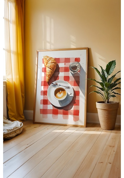 Gurme Mutfağı Temalı Ahşap Çerçeveli Poster Tablo 15