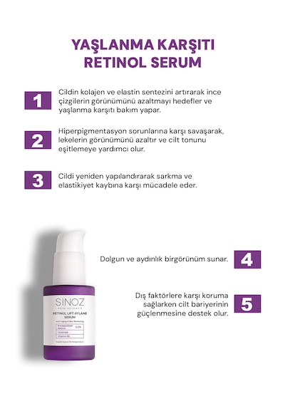 Sinoz Retinol Lift-xylane   & Cilt Yenileyici Serum 30 ML