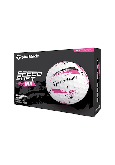 Taylormade Speedsoft Ink Pembe Golf Topu, Düşük Sıkıştırmalı, Yumuşak Hisli Ve Renkli Tasarım
