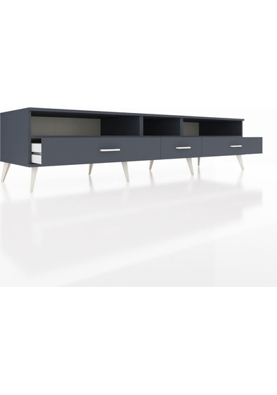 Kronos Tv Ünitesi 3 Raflı 3 Çekmeceli 220x59x51 Antrasit-antrasit Antrasıt/antrasıt - Antrasıt Kronos Tv Ünitesi 3 Raflı 3 Çekmeceli 220x59x51 Antrasit-antrasit Antrasıt/antrasıt - Antrasıt