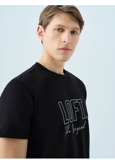 Loft Regular Fit Siyah Erkek T-shirt Lf2038646 Siyah