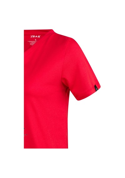 2as Alone Baskılı V Yaka Kadın T-shirt 413 Kırmızı
