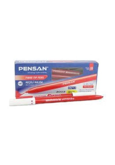 Pensan Ofis Tipi Keçeli Boya Kalemi 10'lu Kırmızı